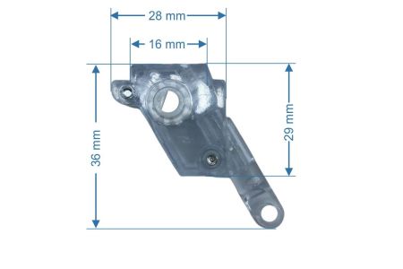 Jaloeziebediening asgat half rond