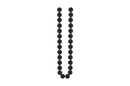 Rolgordijn Ketting kunststof zwart- LOS PER METER