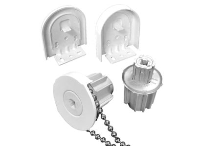 Rolgordijn bediening 35 mm wit - incl ketting 125 cm